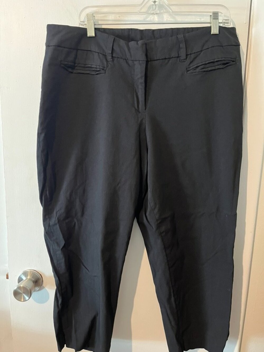 LANE BRYANT BLACK CAPRI STRETCH HIGH WASIT SZ 18